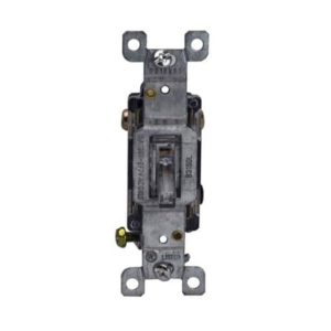 Enerlites 83150L-C Clear 3-Way Push-In/Side Wired 15A Toggle Switch w/ Light
