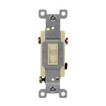 Enerlites 83200-I Residential Grade 20A Toggle Switch, Single Pole, Ivory