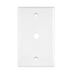 Enerlites 8661-I Plastic Wall Plates 1-Gang Cable Wall Plate 0.406" Diameter, Ivory