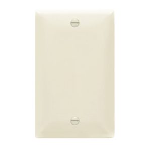 Enerlites 8801M-LA Blank Cover One-Gang Wall Plate, Mid-Size, Light Almond