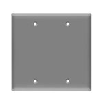 Enerlites 8802-GY Blank Cover Two-Gang Wall Plate, Gray