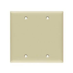 Enerlites 8802M-I Blank Cover Two-Gang Wall Plate, Mid-Size, Ivory