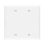 Enerlites 8802-W Blank Cover Two-Gang Wall Plate, White