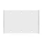 Enerlites 8803-W Blank Cover Three-Gang Wall Plate, White