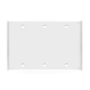 Enerlites 8803-W Blank Cover Three-Gang Wall Plate, White