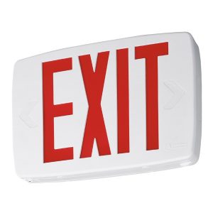 MetroTech MT-EX-01-R-2W Red And White Letters LED Exit Sign Battery Back Up