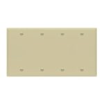 Enerlites 8804-I Blank Cover Four-Gang Wall Plate, Ivory
