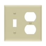 Enerlites 881121-I Combination Two-Gang Wall Plate - Toggle and Duplex Receptacle, Ivory