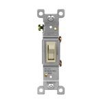 Enerlites 88115-I Residential Grade 15A Toggle Switch, Single Pole, Ivory