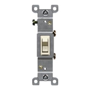 Enerlites 88115-LA Residential Grade 15A Toggle Switch, Single Pole, Light Almond