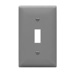 Enerlites 8811-GY Toggle Switch One-Gang Wall Plate, Gray