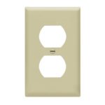 Enerlites 8821-I Duplex Receptacle One-Gang Wall Plate, Ivory