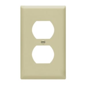 Enerlites 8821-I Duplex Receptacle One-Gang Wall Plate, Ivory