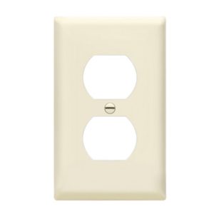 Enerlites 8821-LA Duplex Receptacle One-Gang Wall Plate, Light Almond