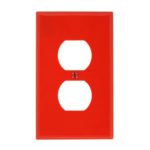 Enerlites 8821-R Duplex Receptacle One-Gang Wall Plate, Red
