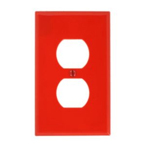 Enerlites 8821-R Duplex Receptacle One-Gang Wall Plate, Red