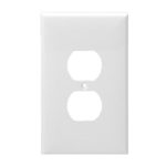 Enerlites 8821-W Duplex Receptacle One-Gang Wall Plate, White
