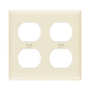 Enerlites 8822-LA Duplex Receptacle Two-Gang Wall Plate, Light Almond