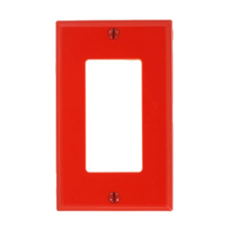 Enerlites 8831-R Decorator/GFCI One-Gang Wall Plate, Red