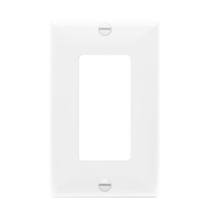 Enerlites 8831-W Decorator/GFCI One-Gang Wall Plate, White