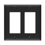 Enerlites 8832-BK Decorator/GFCI Two-Gang Wall Plate, Black