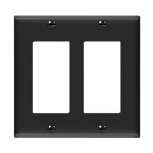 Enerlites 8832-BK Decorator/GFCI Two-Gang Wall Plate, Black