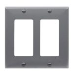 Enerlites 8832-GY Decorator/GFCI Two-Gang Wall Plate, Gray