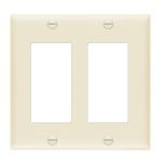 Enerlites 8832-LA Decorator/GFCI Two-Gang Wall Plate, Light Almond