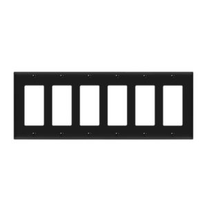 Enerlites 8836-BK Decorator/GFCI Six-Gang Wall Plate, Black