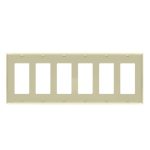 Enerlites 8836-I Decorator/GFCI Six-Gang Wall Plate, Ivory