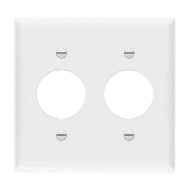 Enerlites 8852-W Single Receptacle Two-Gang Wall Plate, White