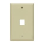 Enerlites 8871-I Multimedia Face Plates 1-Port 1-Gang Keystone, Ivory