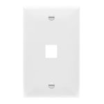 Enerlites 8871-W Multimedia Face Plates 1-Port 1-Gang Keystone, White