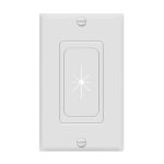 Enerlites 8901-W Single-Gang Multimedia Rubber Pass-Through Decorative Adapter, White