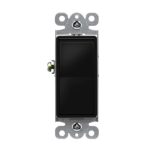 Enerlites 91150-BK Residential Grade Decorator Switch, Single Pole, Black