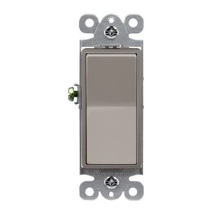 Enerlites 91150-NK Residential Grade Decorator Switch, Single Pole, Nickel
