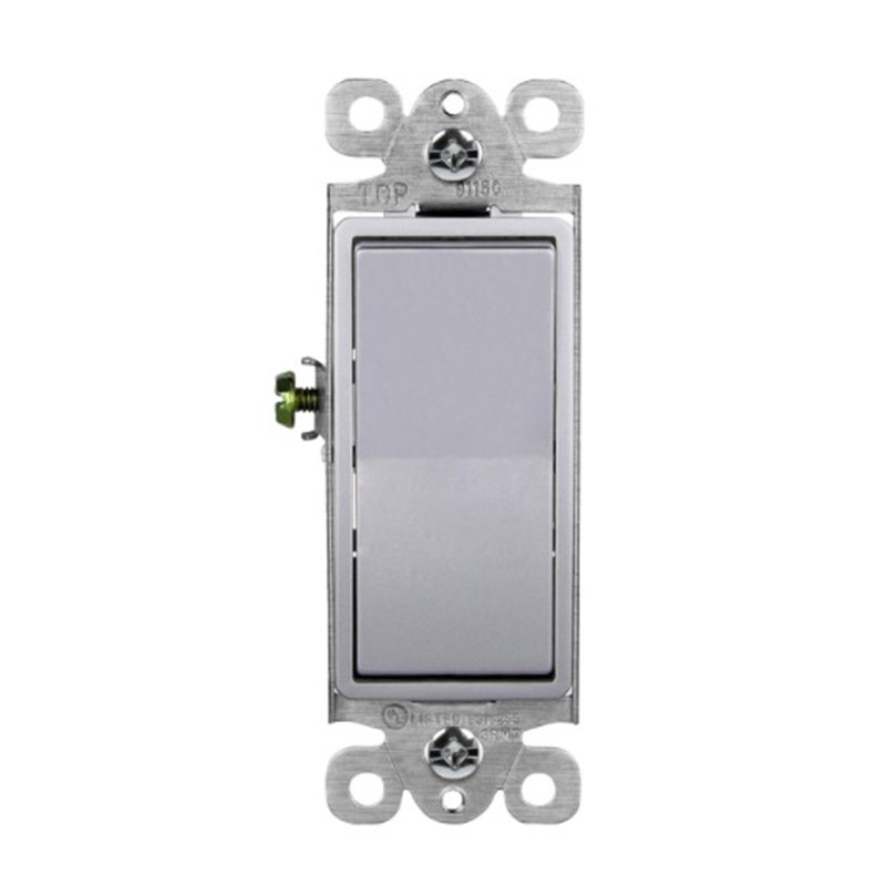 Enerlites 91150-SV Residential Grade Decorator Switch, Single Pole, Silver