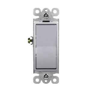 Enerlites 91200-GY Commercial Grade 20A Decorator Switch, Single Pole, Gray