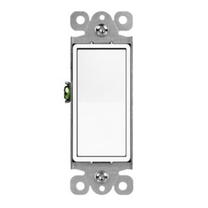 Enerlites 93160-W Residential Grade Decorator Switch with Back Light, Three-Way, White