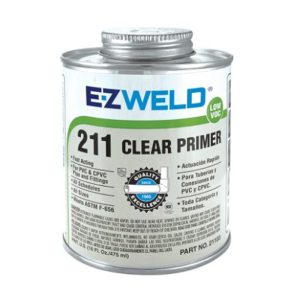 EZ-Weld GLQTS-PR 211 PVC Clear Primer 1 Quart