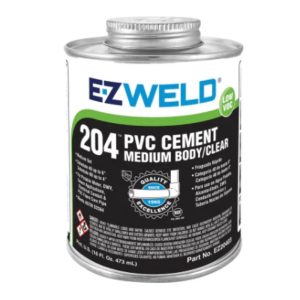 EZ-Weld GLQTS-JEA 204 PVC Clear Cement 1 Quart JEA Approved