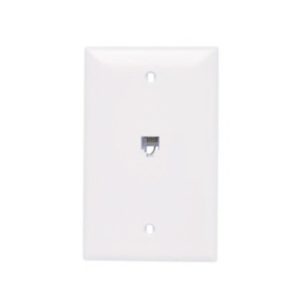 P534WH 4C RJ11 White Flush Mount