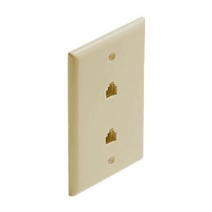 P530 Dual 4C RJ11 Ivory Flush Mount