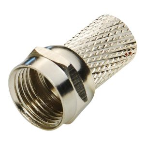 F122 RG6 F-Type Twist-On Coaxial Cable RF Connector Adapter Plug