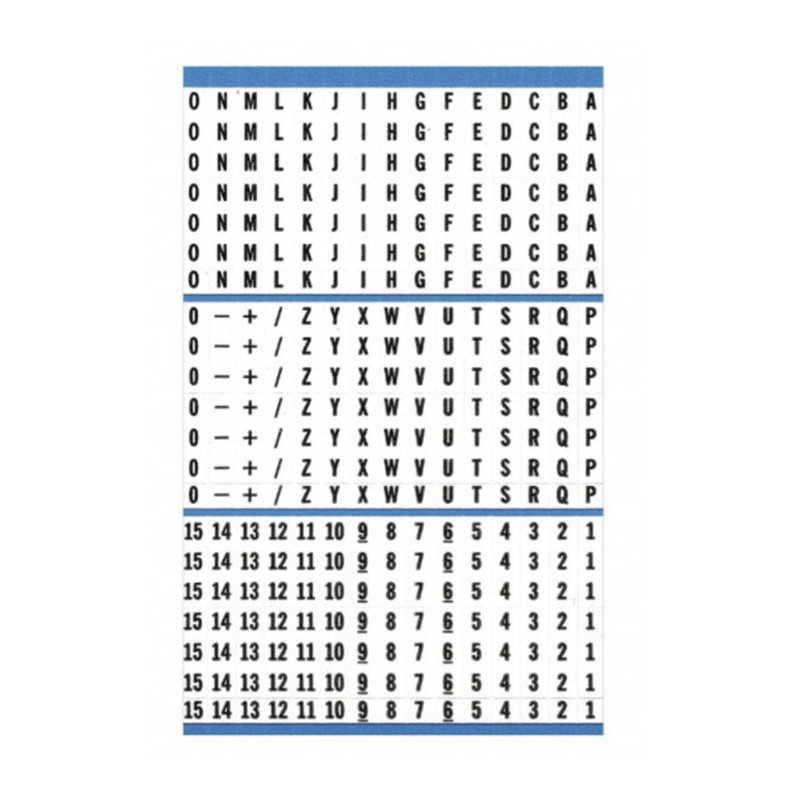 MK-AZ-015 Preprinted Wire Marker Book, A-Z / 0-15