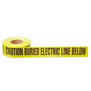 WT31000E-Y 3in x 1000ft Buried Electric Line Below Warning Tape
