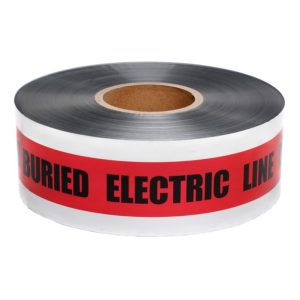 WT31-107 3in x 1000ft Detectable Underground Electric Line Red Warning Tape