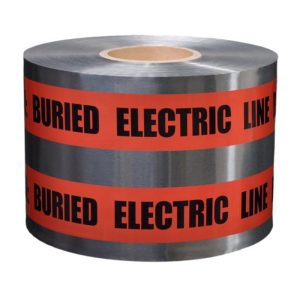 WT31-109 6in x 1000ft Detectable Underground Electric Line Red Warning Tape