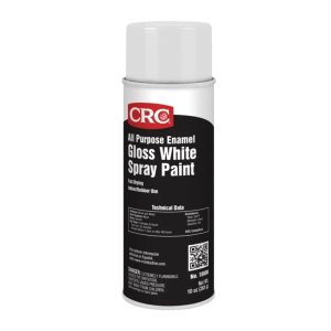 MB18006 CRC All Purpose Enamel Gloss White Spray Paint, 16oz