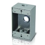 Westgate W1B50-3 1 Gang Weatherproof Outlet Box 2" Deep 3 Hole
